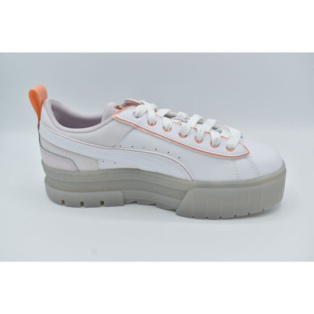 Puma Womens Size 9 Mayze White Pink Peach Summer Camp Platform Fashion Sneakers - Picture 4 of 7